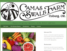 Tablet Screenshot of camasswalefarm.com